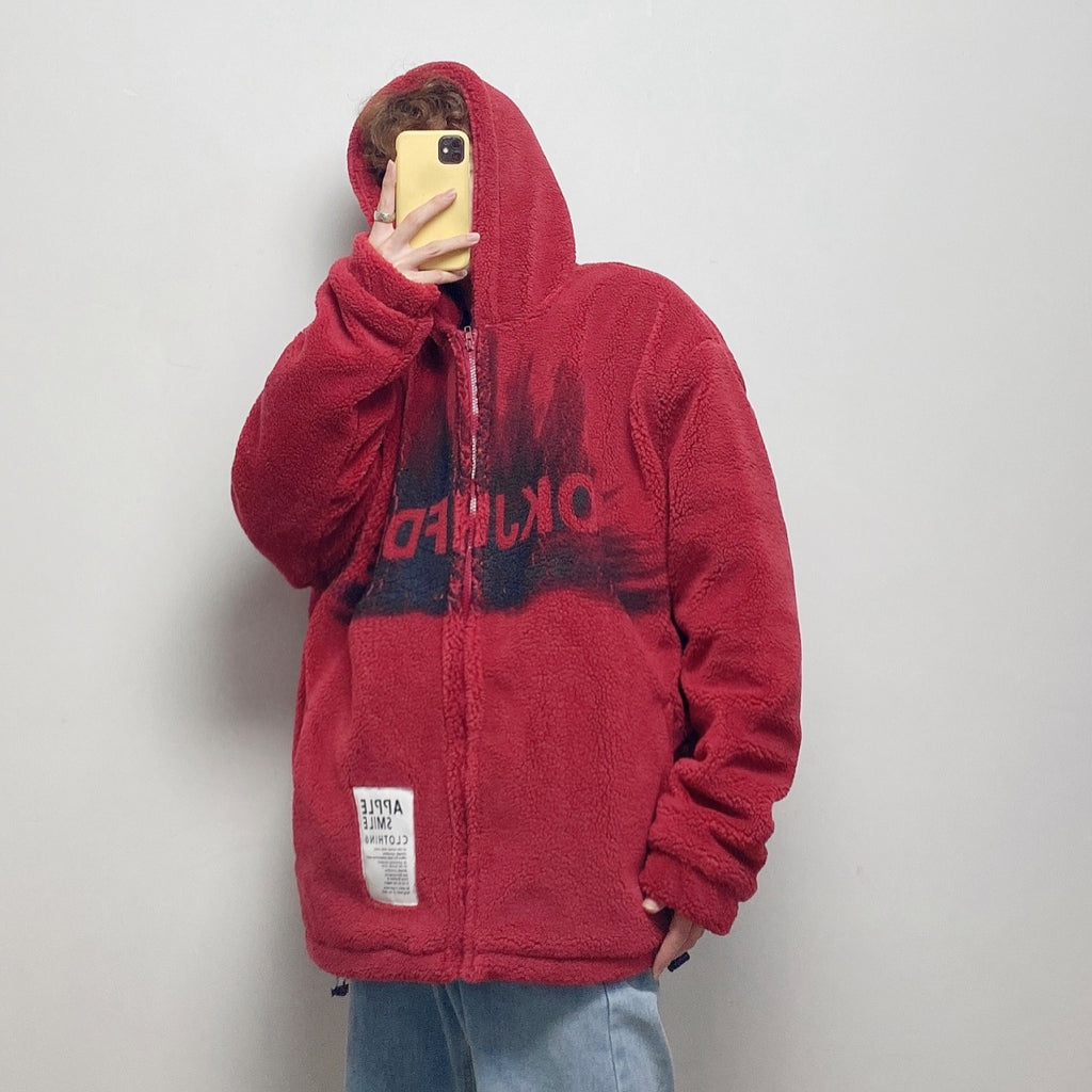 Supreme corduroy denim jacket red hood