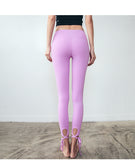 UIMIO YOGA LEGGINGS WITH TIE ANKLE DETAIL IN PINK - boopdo