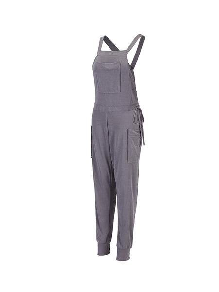 LANIKAR TIE WAIST SLOUCHY JUMPSUIT WITH FUNCTIONAL POCKETS - boopdo
