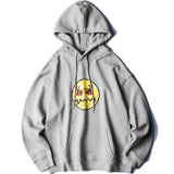 SELFIZA FLAME EYE FACE PRINT PULLOVER HOODIE WITH KANGAROO POCKET - boopdo