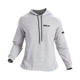 IRON LIFE FITNESS PERFORMANCE SPORTSWEAR HOODED SWEATSHIRT IN GRAY - boopdo