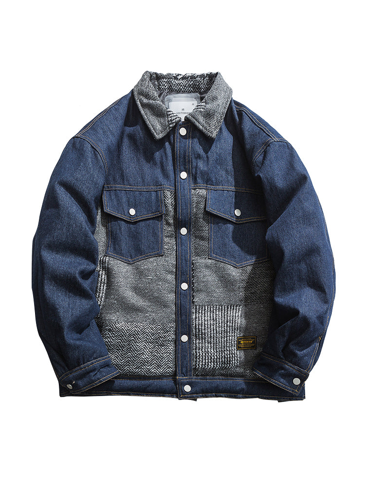 美品 OHOTORO  Mandarin Shirt Jacket denim mandarin shirt jacket | OHOTORO