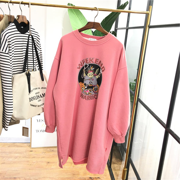 SIMDA SWEATSHIRT WITH GRAPHIC PRINT - boopdo