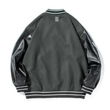 FOSSO EVILIVE URBAN OUTFIT STYLE FAUX LEATHER BOMBER JACKET - boopdo