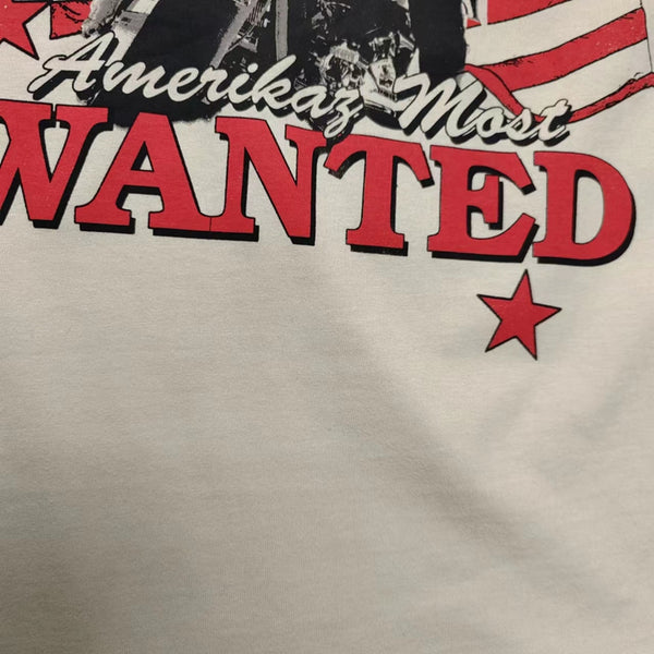 AMERICAN MOST WANTED 2PAC RETRO HIP HOP CREW NECK T SHIRT