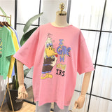 SIMDA CARTOON PRINT OVERSIZED T SHIRT - boopdo