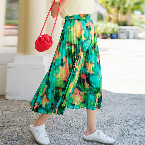 8GIRLS DESIGN PLEATED SKIRT IN VINTAGE FLORAL - boopdo