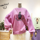 BOOPDO DESIGN THE GREAT ROOT BEAR EMBROIDERY SWEATSHIRT - boopdo