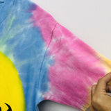 TRISTA DELAIDE TIE DYED RAINBOW SMILEY FACE BASIC UNISEX T SHIRTS - boopdo