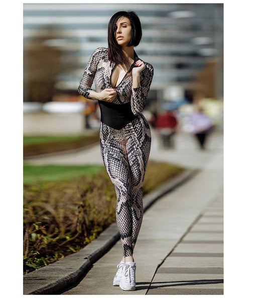 SHEMODA INSPO SPORTSWEAR SNAKE PRINT JUMPSUIT - boopdo