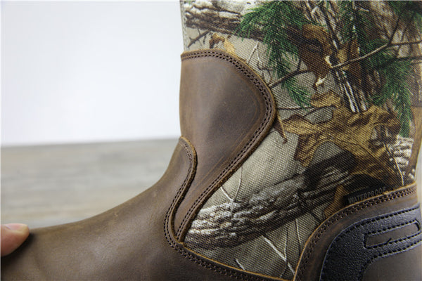BRAHMA MAGELLAN WATERPROOF PROTECTION LEATHER BOOTS IN CAMO - boopdo