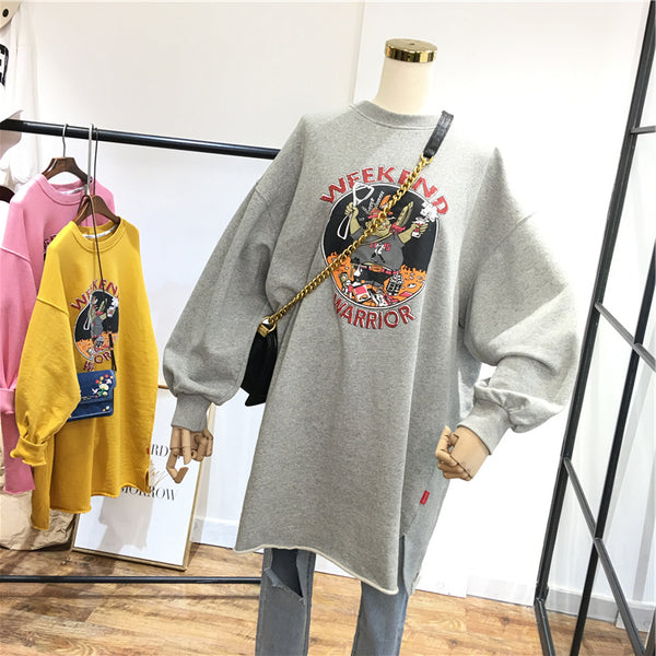 SIMDA SWEATSHIRT WITH GRAPHIC PRINT - boopdo