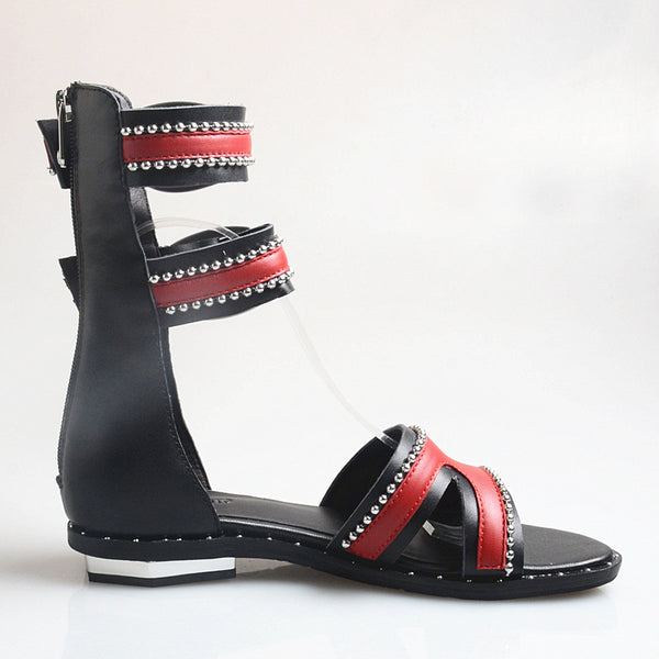 PROVA PERFETTO HUFFO WOFO OPEN TOE HIGH TOP ROMAN SANDALS - boopdo