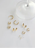 UZL DESIGN GOLD PLATED 3 PACK EARRINGS IN MULTI - boopdo