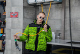 NFWYS FIZOLA HOLOGRAPHIC HIGH NECK BOMBER JACKET IN GREEN CAMO - boopdo