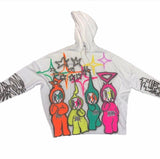 POLEMIA DIABLO POPULAR CARTOON PRINT HAND PAINTED GRAFFITI HOODIES - boopdo