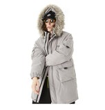 SWAGGER SHOTE MID LENGTH FAUX FUR COLLAR HOODED JACKET - boopdo