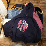 SIMDA VINTAGE INSPIRED HOODIE WITH PRINT - boopdo