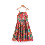 BOHEMIAN ZULUCA SUMMER DRESS WITH STRAPS IN MULTI COLOR - boopdo