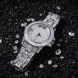 ZICZA SOCIKA LUXURY DIAMOND LARGE DIAL RAPPER WATCH IN GOLD SILVER - boopdo