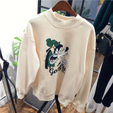 SIMDA HIGH NECK GOOFY PRINT SWEATSHIRT - boopdo