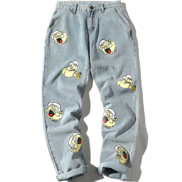 ZAWELL ROYDA MIHDAJ DENIM JEAN CASUAL TRACK PANTS - boopdo