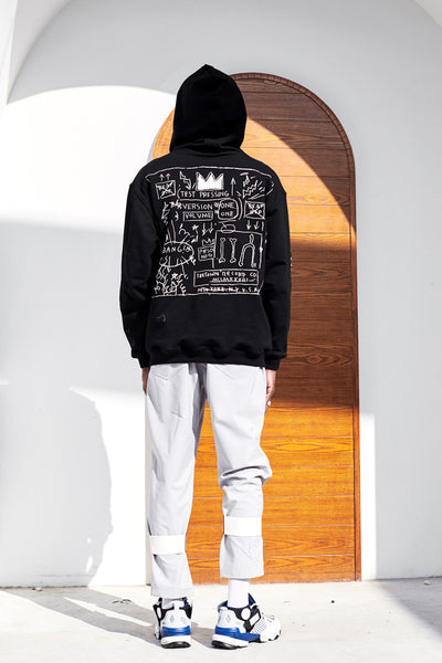 SHOTE SINN HE ON THE EDGE POST MOD ART HOODIE SWEATSHIRT - boopdo
