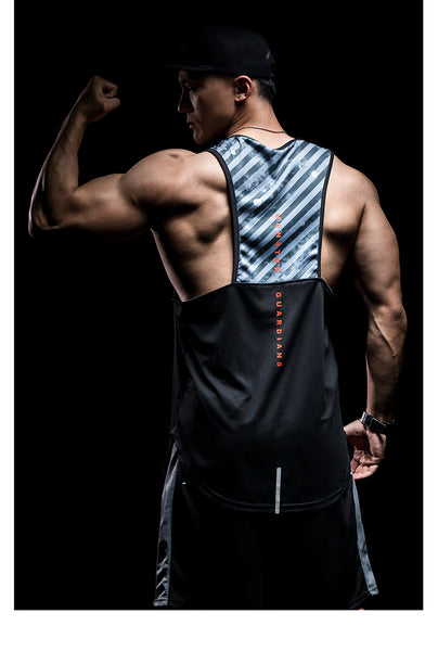 MONSTER GUARDIANS MUSCLE VEST IN BLACK - boopdo