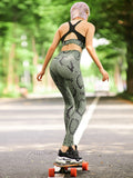 MIP BRIGHT SNAKE PRINT TRAINING CROP TOP AND MATCHING LEGGINGS - boopdo