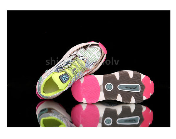 NOTTE MAXCO DONNA PUNK STYLE GLOW IN THE DARK CHUNKY TRAINERS SNEAKER - boopdo