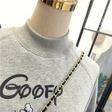 SIMDA HIGH NECK SWEATSHIRT WITH GOOFY PRINT - boopdo