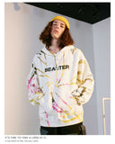 BEASTER COCA DEVIL GHOST EMOJI TIE DYED REFLECTIVE HOODIE SWEATSHIRT - boopdo