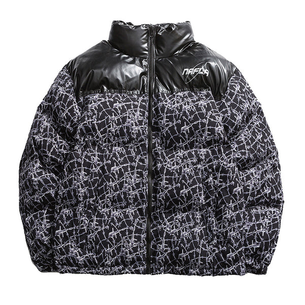 ZAHARA JAMAC PLAID BASIC DESIGN COTTON BOMBER JACKET - boopdo