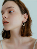UZL VINTAGE INSPIRED CRYSTAL MOON AND STAR DESIGN EARRINGS IN GOLD PLATED - boopdo
