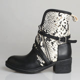 PROVA PERFETTO ELLISA STYLE THICK SOLED LEATHER ANKLE BOOTS WITH RIVET - boopdo