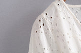 PARLO PLUNGE V NECK PREMIUM WHITE DRESS - boopdo