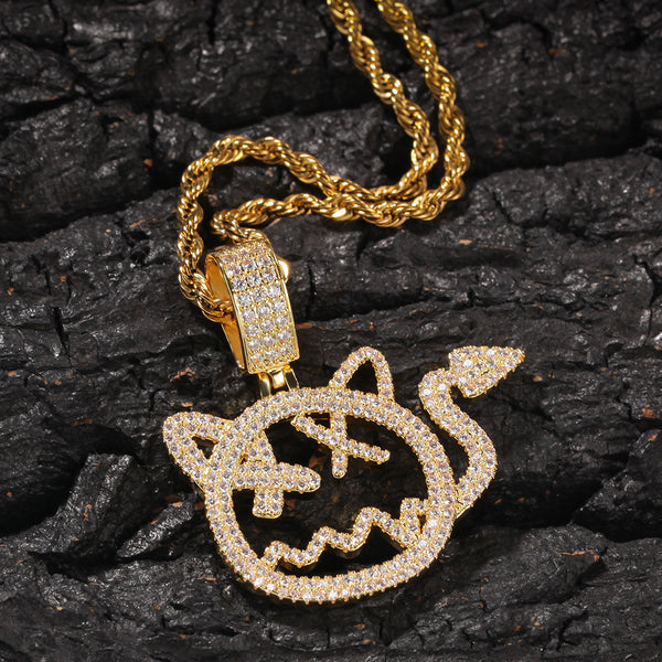 TUG WILLIA CARTOON LITTLE DEVIL CHAIN COPPER NECKLACE - boopdo
