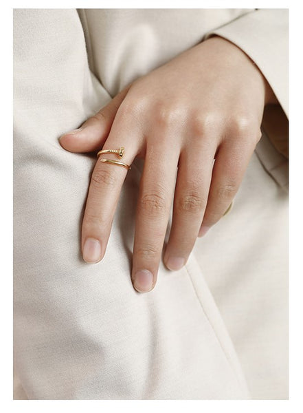 UZL DESIGN WRAP AROUND NAIL IN GOLD PLATED - boopdo