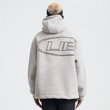 SHOTE SINN HE ON THE EDGE VELVET HOODED SWEATER WITH KANGAROO POCKET - boopdo