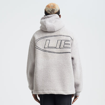 SHOTE SINN HE ON THE EDGE VELVET HOODED SWEATER WITH KANGAROO POCKET - boopdo