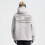 SHOTE SINN HE ON THE EDGE VELVET HOODED SWEATER WITH KANGAROO POCKET - boopdo