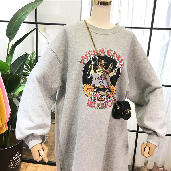 SIMDA SWEATSHIRT WITH GRAPHIC PRINT - boopdo