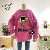 BOOPDO DESIGN SALLY OVERSIZED SWEATSHIRT IN ROSE - boopdo