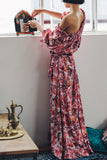 SINCE THEN OFF SHOULDER MAXI DRESS IN TROPICAL PRINT - boopdo