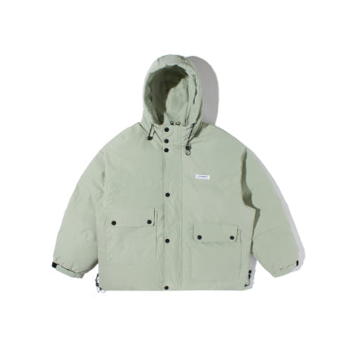 IVORY SWAGGER WOSHIHEC MULTI POCKET STREET CLOTHING HOODED JACKET - boopdo