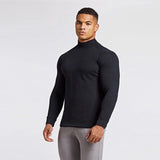 MUSCLE KING RANGERS HIGH NECK TIGHT FITNESS T SHIRT - boopdo