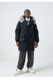 SWAGGER SHOTE MID LENGTH FAUX FUR COLLAR HOODED JACKET - boopdo