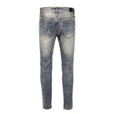 HYPESTER BIKERS RIPPED WASHED DENIM JEAN PANTS - boopdo