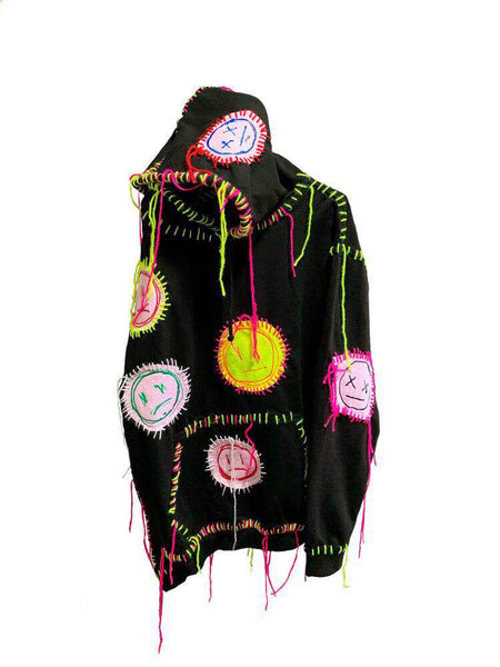 HEIDY WITCHO PATCHWORK FACES URBAN STYLE UNISEX HOODIE SWEATSHIRTS - boopdo