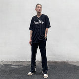 EVIL DOOR GAMBLER BASEBALL COACH SHORT SLEEVED JERSEY T SHIRT - boopdo